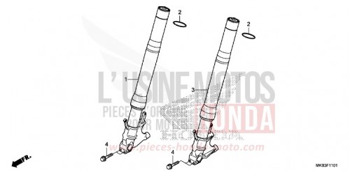 FRONT FORK (CBR1000S/SA) CBR1000SG de 2016